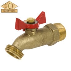 3/4" 1/4" Turn No Kink Hose Bibb Cast Brass (Lead Free)