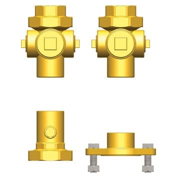 1-1/4" FIP Hydro-Core NB Component Kit: Wall Hung 2 - Fittings N' Valves